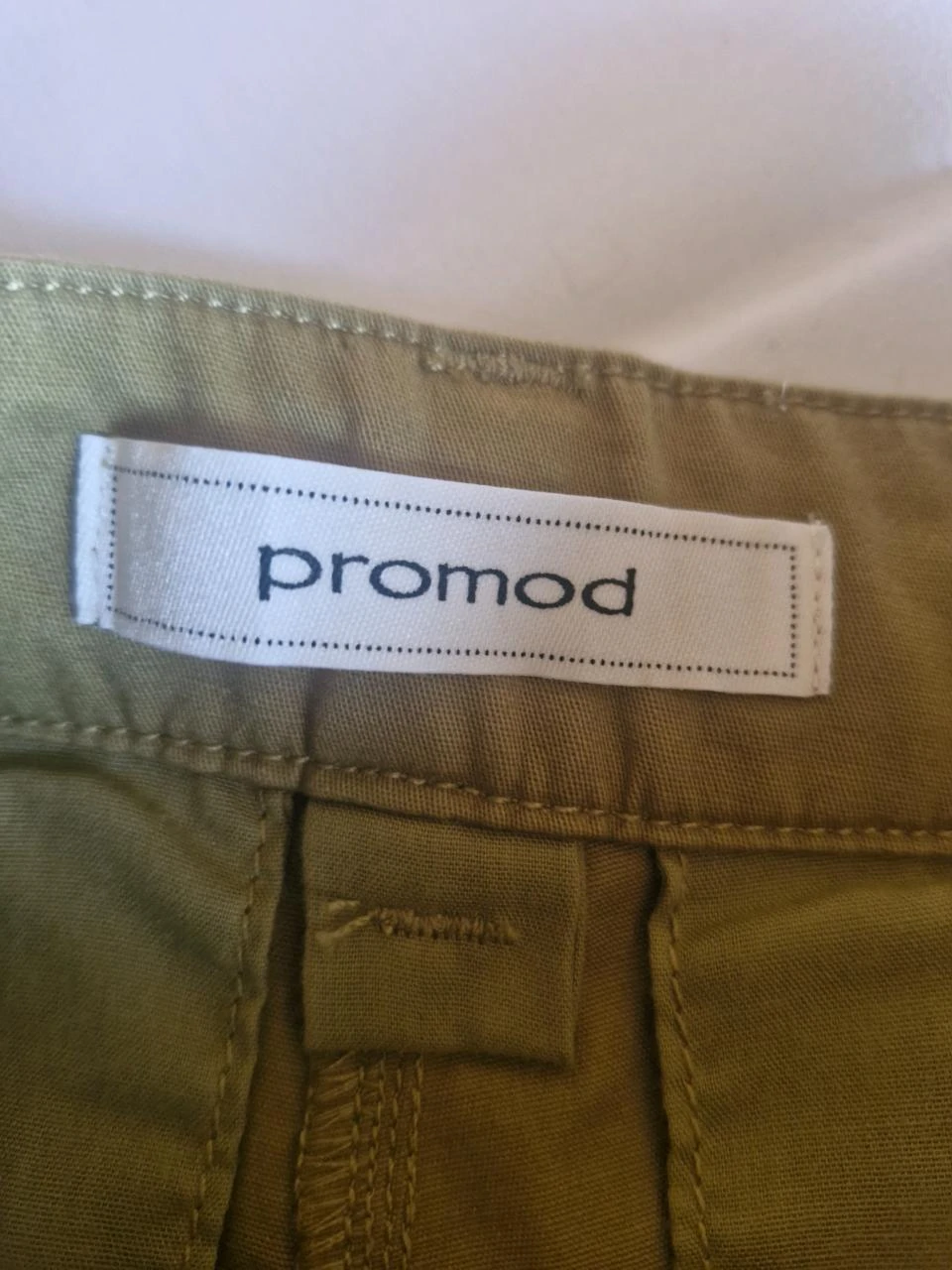 Korte lage taille met gevlochten riem voor dames, olijfgroen - Maat 34 – photo 3
